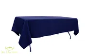 10 ft banquet table linen Navy Blue | All Occasion Rentals