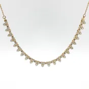 Diamond Cluster Necklace — Yellow Gold