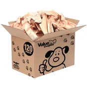 ValueBull Beef Cheek Slice Dog Chews, Thick 4-6 Inch, 120 Count Bulk Pack