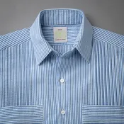 Seersucker Short Sleeve Guayabera | 100% Cotton