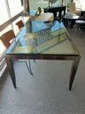 Custom Zebrawood Glass Top Modern Dining Table Decor Styles