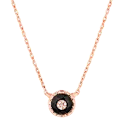 18K PINK GOLD KORLOFF SAINT-PETERSBOURG DIAMONDS &amp; RED CORAL NECKLACE