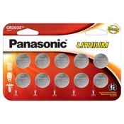10pk Panasonic 3V Coin Cell Battery Replaces ECR2016, BR2016, 208-202, 208-204