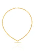 925 Gold Plated Curb Chain Lariat