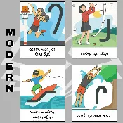Cursive Writing Approach Stroke Posters