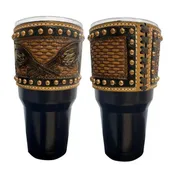 30 oz Tumbler ~ Tolled Leather