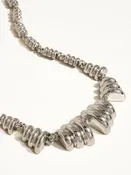 18K Gold Plated Statement Chain Necklace in Silver