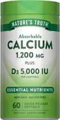 Absorbable Calcium 1200 mg plus D3 5000 IU (per serving)