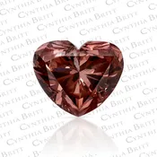 0.37ct Fancy Deep Brownish Orangey Pink Heart Diamond