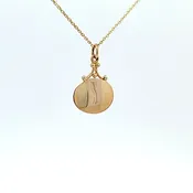 Gold Hand-Crafted Oval Pendant