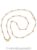 18K & Enamel Bamboo Link Chain Convertible Necklace/Bracelet Set circa 2000s