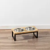 Hearth and Haven Elevated Pet Bowl Set - Modern Design : Small