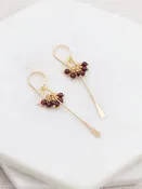 Garnet Cluster Fringe Earrings — Amy Olson Jewelry
