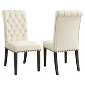 Alana Fabric Upholstered Dining Side Chair - Beige (Set of 2)