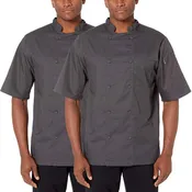 2-PACK Chef Code Cool Breeze Chef Coat with Short-Sleeves and Mesh Vent Inlay