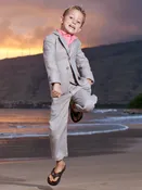 Boy's Custom Linen Amalfi Suit