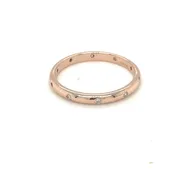 14KT Rose Gold Diamond Burnished Wedding Band — Joe Marche By the Sea