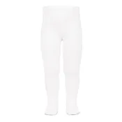 Flat Knit Tights - White