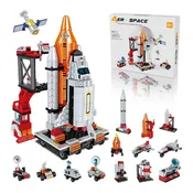 12 in 1 Aerospace Building Toys with Rocket Launcher