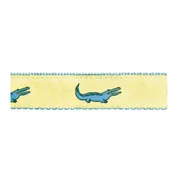 Alligator -- Blue on Yellow