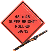 48″ Super Bright™ Reflective Roll-Up Work Zone Sign