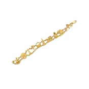 GC Originals 14K Yellow Gold Gold Creations Original Charleston Double Link Bracelet 7"