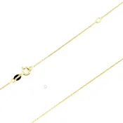 14K Yellow Gold Diamond Cut Rolo Chain