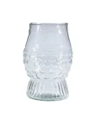 12 oz. Pressed Glass Fish Shaped Drinking Glass