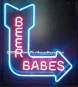 Beer Babes Neon Bar Sign