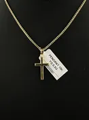 10K Gold Cross Pendant 11.12mm