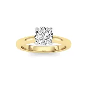 0.75CTW Round Shaped Lab Grown Diamond (E/VS) Classic Solitaire Engagement Ring in 14K Gold