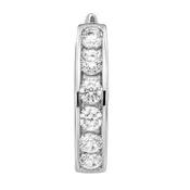 1/2 Pair White Gold Cz Huggy Earring