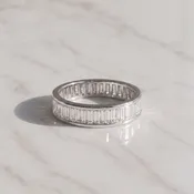 Baguette Diamond Eternity Ring in White Gold