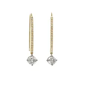 14K Gold Diamond Pavé Drop Earrings