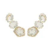 18K Amorfus Earrings (1374) - Prasiolite / YG