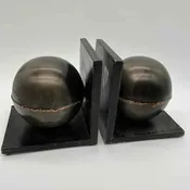 2pc Black Metal Bookends