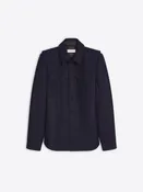 Constructed wool overshirt
