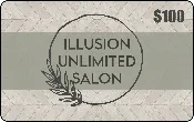$100 Illusion Unlimited Salon Gift Card