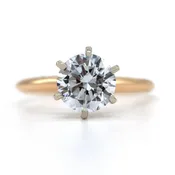 14K Gold 1.50ct LG VVS E-F Diamond Solitaire Ring