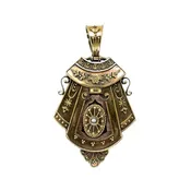10K Vintage Locket with Pearl Accent