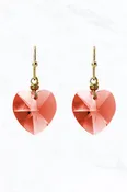 14 mm European Crystals Heart Earring