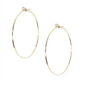 Jessica Hoops in Yellow Gold - Small