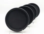 American Modern Dinner Plate Set - Set of 4 - Matte Black