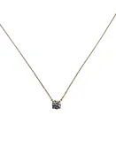 14k Gold Pandora Necklace with 1 Carat Solitaire Diamond - HOUSEWARE THRIFT STORE