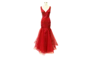V-Neck Mermaid Silhouette Gown