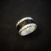 Silver Ring w Genuine Python