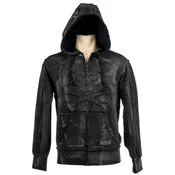 Black Skull Zip Hoodie - Smoke Wash