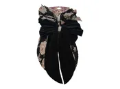 2 Pc Floral and Solid Hair Bows