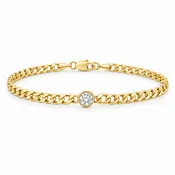 14K Gold Lab Grown Diamond Link Bracelet
