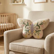 Beautiful Embroidered Butterfly Pillow